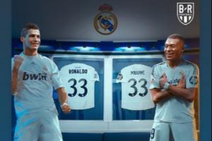 皇马首秀赛季33球追平C罗!姆巴佩社媒转发比肩偶像C罗的图